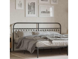 Vidaxl Cabeceira De Substituição 193 Cm Metal Preto