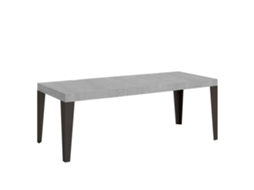 Mesa Extensível 160/420x90 Cm Flame Premium Concreto Pernas Antracite Itamoby