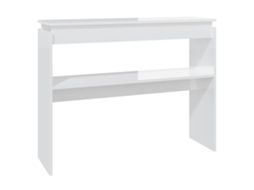Mesa Console com Madeira Branco Brilhante MAISON EXCLUSIVE (102x30x80 cm)