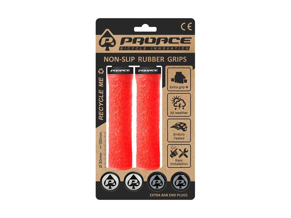 Punhos Non Slip Enduro Vermelho 130 Mmproace