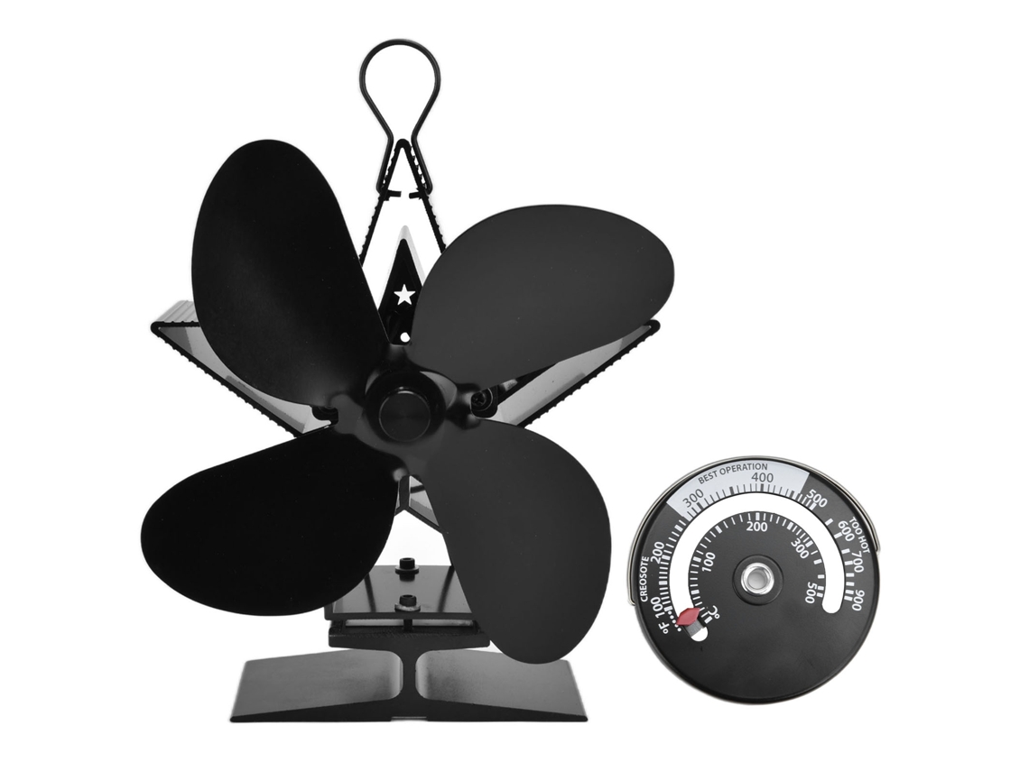 Ventilador de Estufa LAXISCREED 4 Lâminas com Termômetro