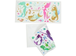 Adesivo De Parede Com Sereia (2 Folhas) Para Crianças, Decoração De Parede Com Tema De Praia.