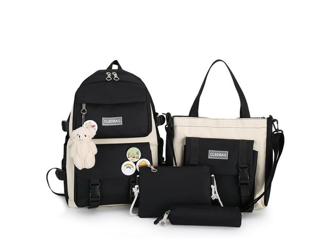 Mochila Escolar para Crianças 5pcs Kawaii Raparigas Multifunções, Ideal para Crianças, Educativo, Durável, Perfeito para Crianças, Educativ STELASPLEN