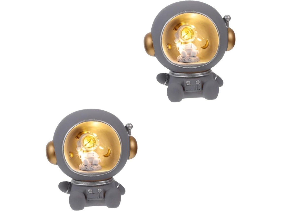 Luminária Noturna De Astronauta De 2 Peças, Resina Decorativa, Para Decoração De Quarto E