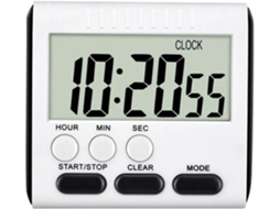 Temporizador Com Visor Lcd Grande Despertador De 24 Horas Assar Jogar.