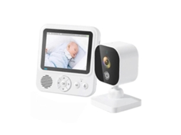 Monitor De Bebê Sem Fio De 2, 8 Polegadas Com Câmera, Áudio, Comunicação Bidirecional, Vídeo Para Bebês, Tela Ips, Plugue Europeu