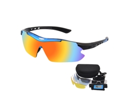Óculos de Sol Esportivos Polarizados com 5 Lentes Intercambiáveis e Estojo SIURN Azul