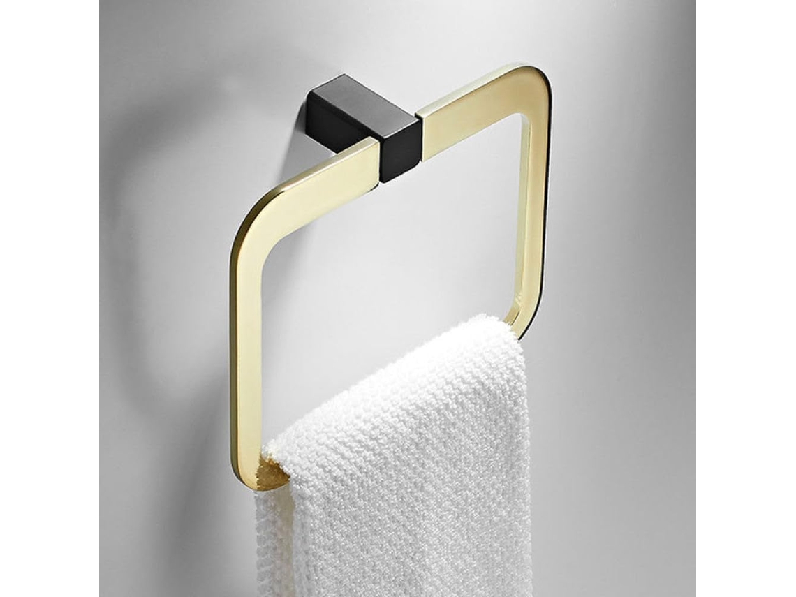 Conjunto de 6 Peças para Banheiro com Porta Toalhas, Argola, Papel Higiênico, Gancho | S/MARCA