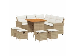 Garden Sofa Set, Garden Sofa Sets Vidaxl Bege Rattan / Vime (n/a)