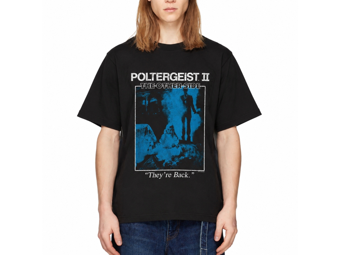 Rockinstone Poltergeist Movie Theyre Back Poster Black Adult T-shirt Size:xl