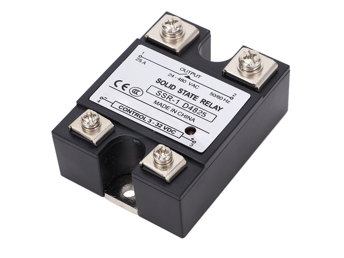 Rele de Estado Sólido DC para AC Módulo SSR 25A 24-480V com Retardante de Llama