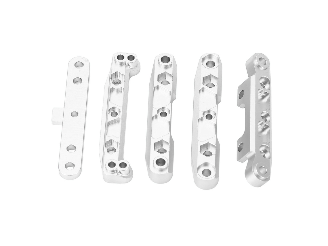 Mali placa de Fixação do Braço de Suspensão Inferior Traseiro em Alumínio com Redução de Vibração para Carro Rc Fs Atom 6s 1/8 Prata