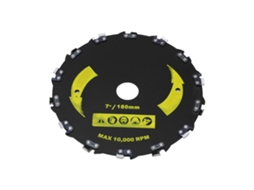 Disco de corrente de ângulo reto com lâmina de aço liga para motosserra, para madeira e plástico, com formato gravado, 7 polegadas, 14 dentes.