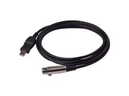 Cabo Lurelia USB-C XLR macho/fêmea de 3m, para microfones, mesas de mixagem, amplificadores e colunas ativas.