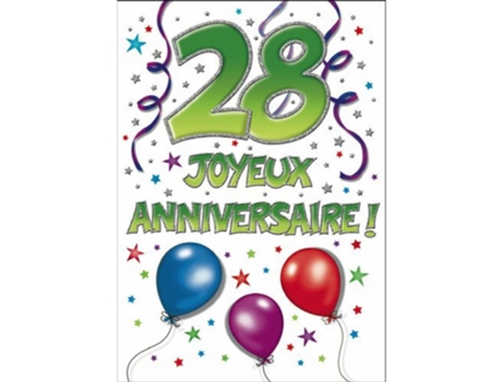 Cartão Duplo PICCADILLY GREETINGS 28 Joyeux Annversaire