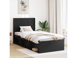Vidaxl Cabeceira Preto Derivados De Madeira