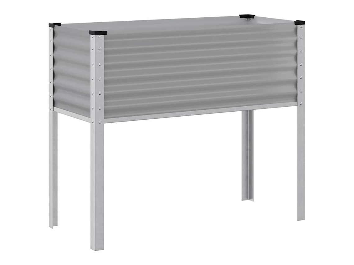 Garden Planter, Garden Planters Vidaxl Cinzeto Aço (100 X 45 X 90 Cm)