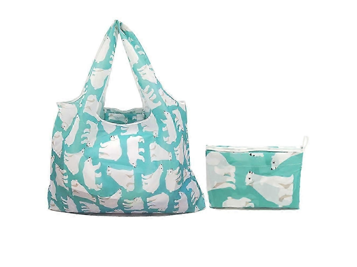 18,5 * 27,6 "dobrável Saco de Compras Eco Tote Bolsa Dobrável Saco Cão Padrão Reutilizável Senhoras GOKOCO