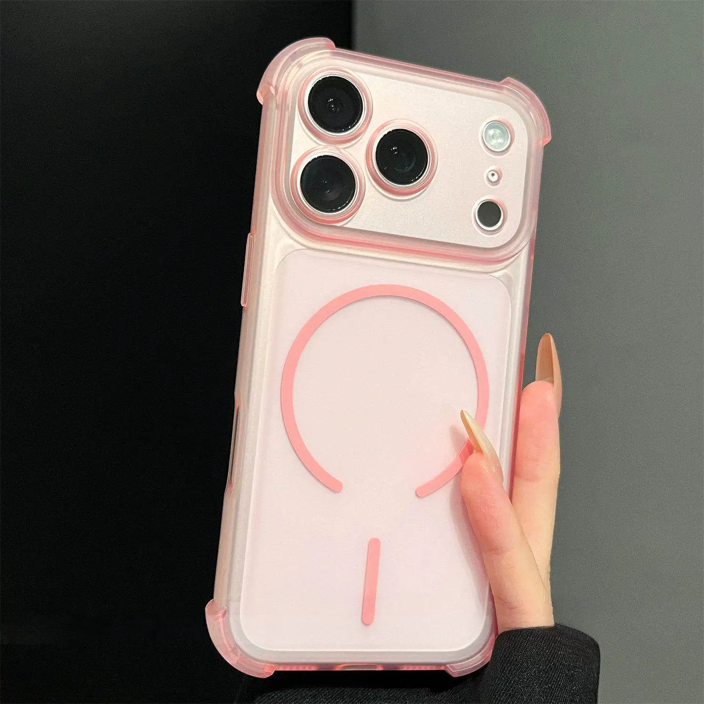 Capa Protetora Semitransparente À Prova De Choque (iphone 17e), Com Função Magnética E Acabamento Fosco.