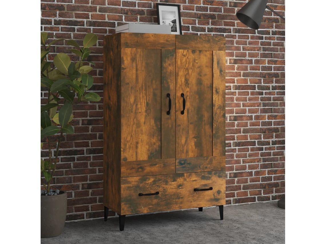 Armario alto 70x31x115 cm Madera procesada de roble ahumado