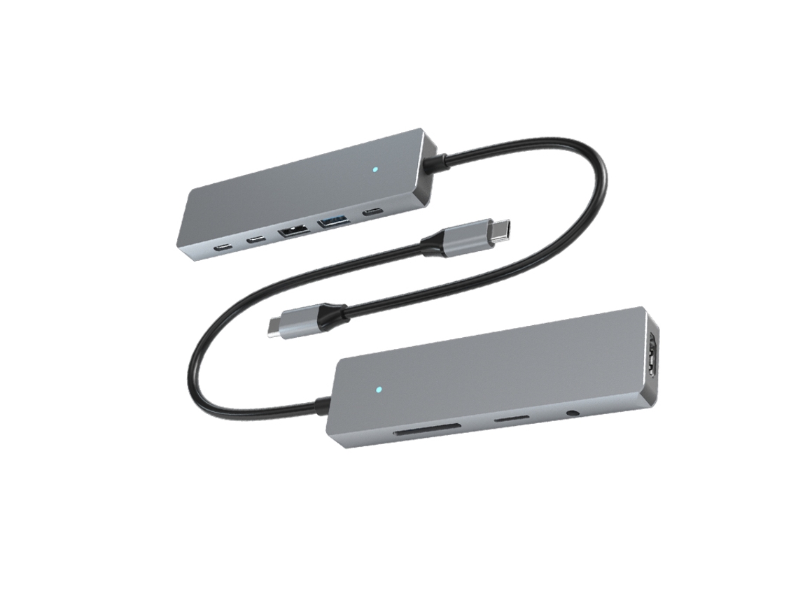 Hub Usb c 9 em 1 com Hdmi, Carregamento Pd e Leitor de Cartão Sd/tf AQUAFORGE