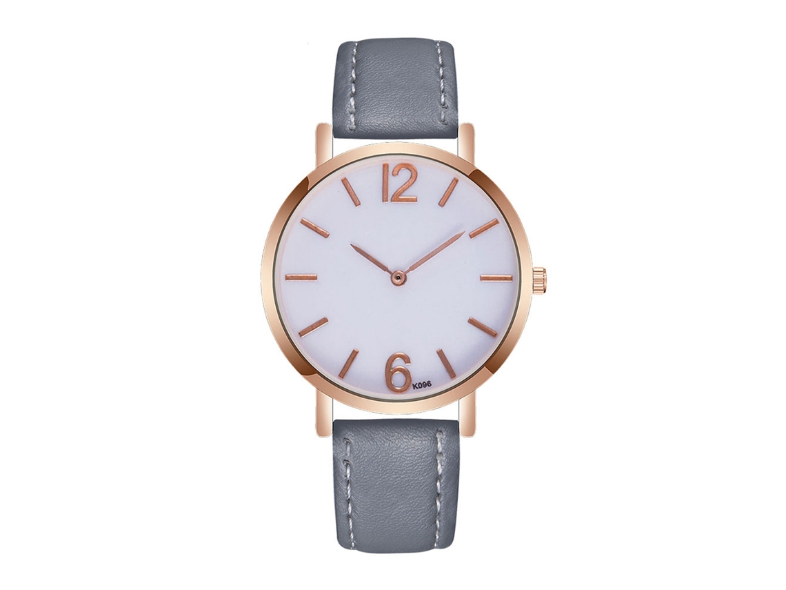 Reloj Empresarial Para Hombre Con Correa De Cuero Pu De Cuarzo Gris