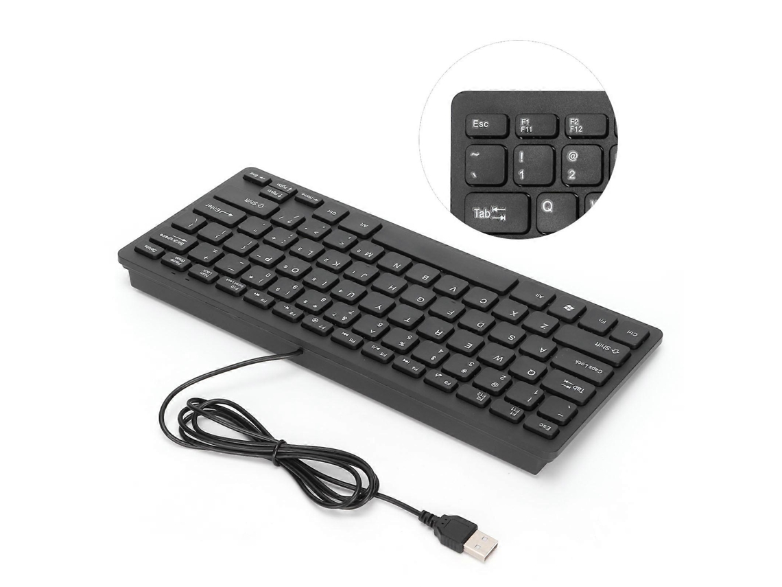 Teclado Portátil Usb Com Fio, 78 Teclas, Mini Teclado Para Desktop E Laptop, Ideal Casa Escritório, Preto. -aquaforge