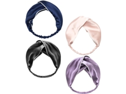 Conjunto De 4 Faixas De Cabelo De Aba Larga Com Laços Cruzados