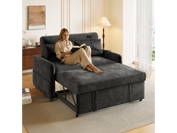 Sofá-cama Duplo Moderno, Multifuncional Com Encosto Ajustável, Suporte Para Celular E Porta Usb. Ideal Para Sala, Quarto E Home Theater.