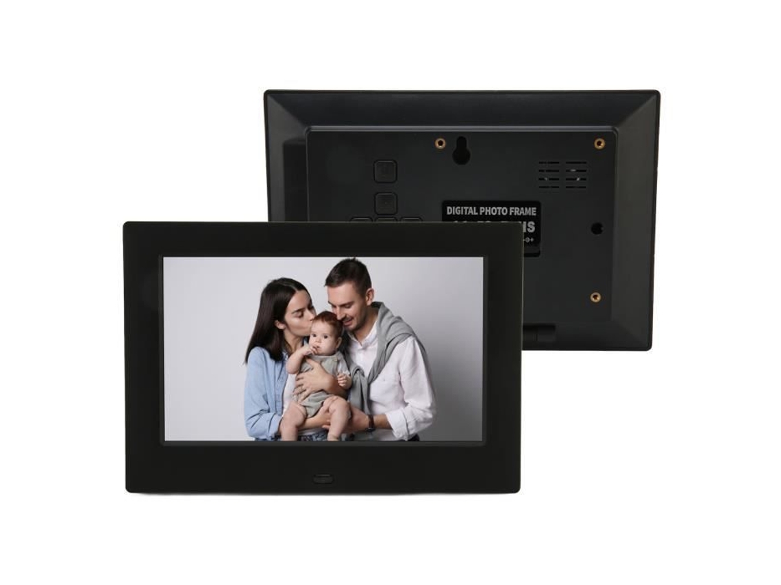 HURRISE Moldura Digital para Fotos Porta-Retratos Eletrônico Suporte para Cartão de Armazenamento de Álbum de Vídeo Separado Plugue Ue