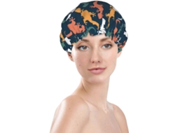 Touca De Banho Feminina, Reutilizável, Impermeável, Dupla Camada, Com Elástico, Ideal Para Cabelos Longos, Com Estampa