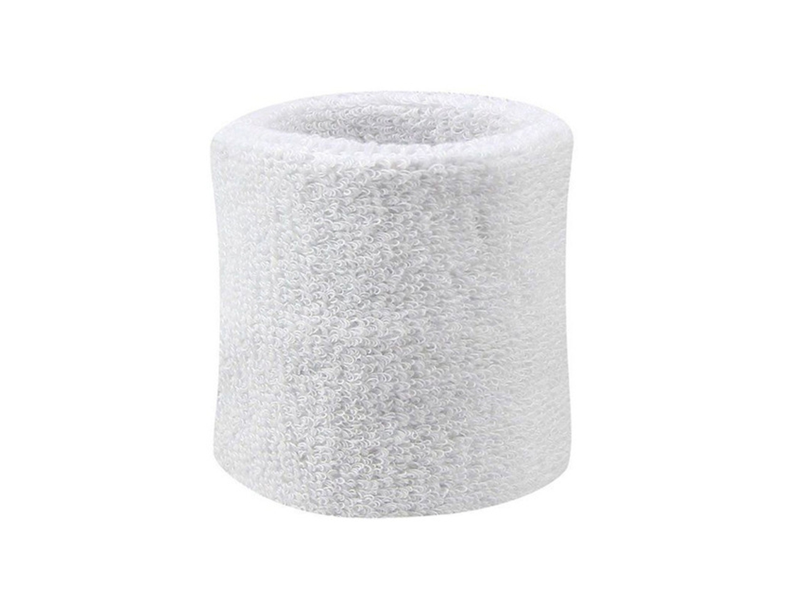 Faixas De Suor - Tornozeleiras Curtas 8cm Pacote Duplo Brancas-aquaforge