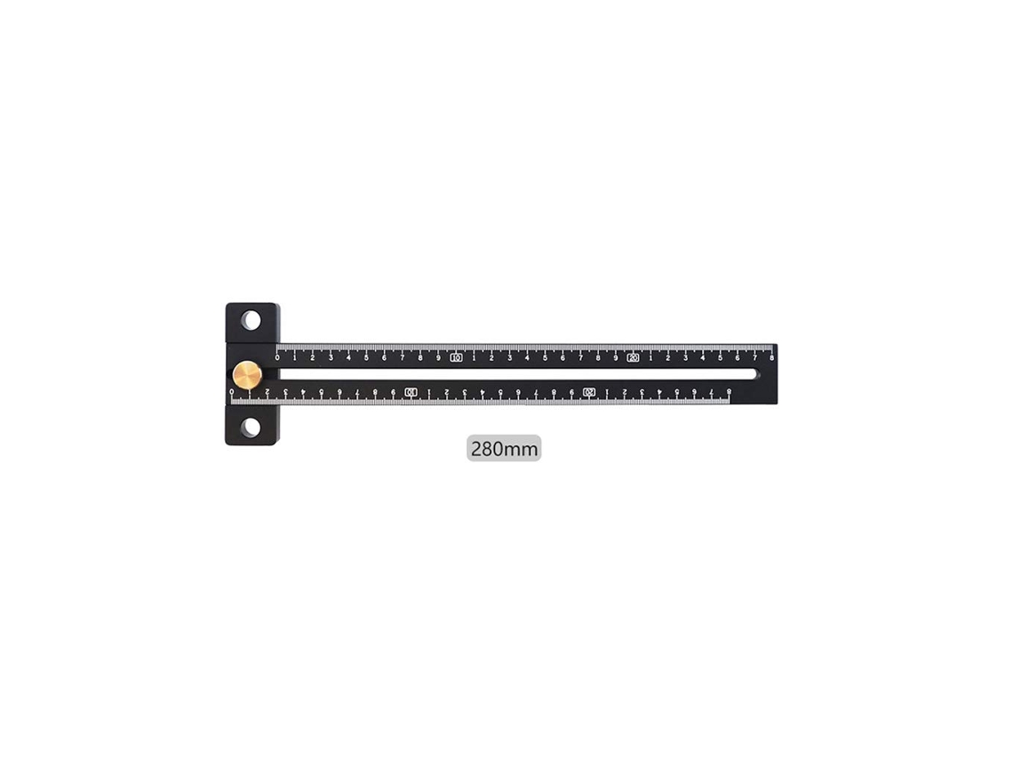 Régua Métrica Em Forma De T De Liga De Alumínio De 180/280 Mm Para