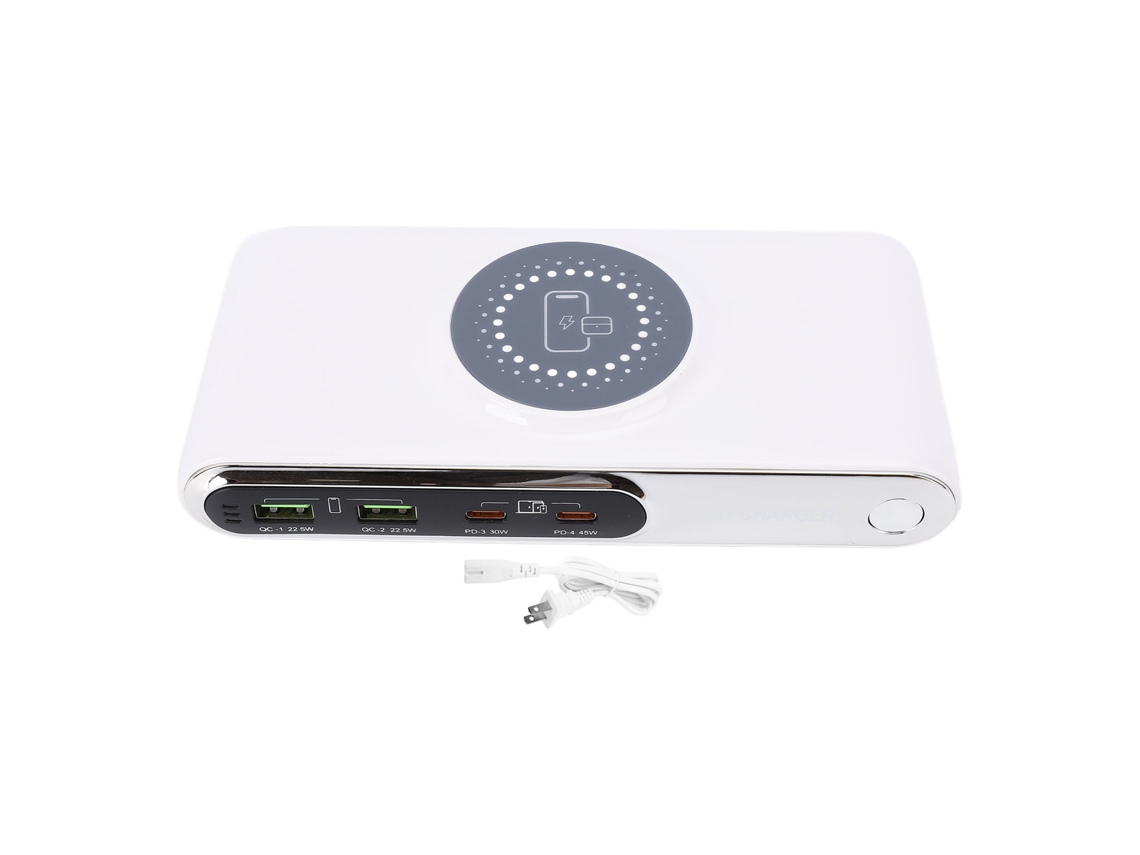 Estação De Carregamento Rápido Para Desktop 72w Com Múltiplas Portas Usb E Carregamento Sem Fio Us Plug