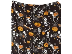 Manta Pequena Syjym Halloween em Flanela com Estampa Digital Confortável Macia e Quente de Dupla Face Ideal Pa