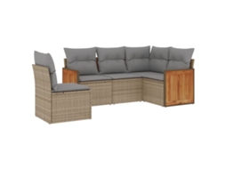 Garden Sofa Set, Garden Sofa Sets Vidaxl Bege Rattan / Vime (n/a)