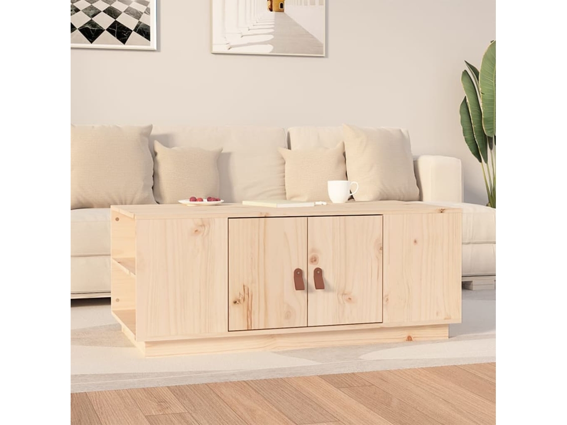 Vidaxl Mesa De Centro 100x50x41 Cm Pinho Maciço