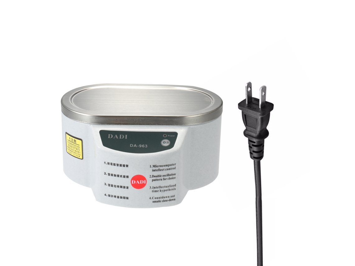 Mini limpador ultrassônico digital para uso doméstico, ideal para relógios, óculos, placas de circuito e como ferramenta de desinfecção.