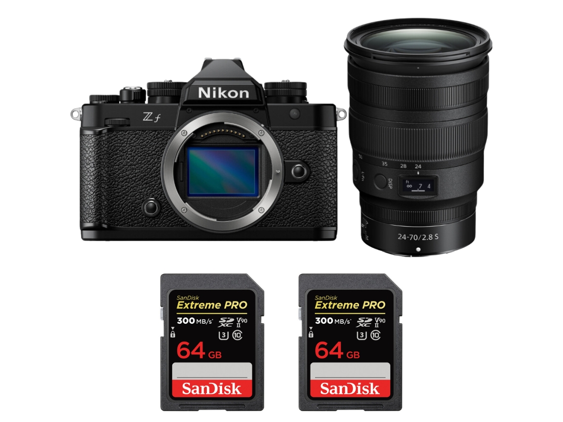 Zf + 24 70mm F/2.8 S + 2 Sandisk 64gb Uhs ii 300mb/s + Ebook “20 Dicas para Fotos Que Impressionam” NIKON