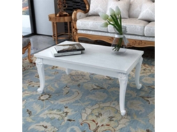 Vidaxl Mesa De Centro 100x50x42 Cm Derivados Madeira Branco Brilhante