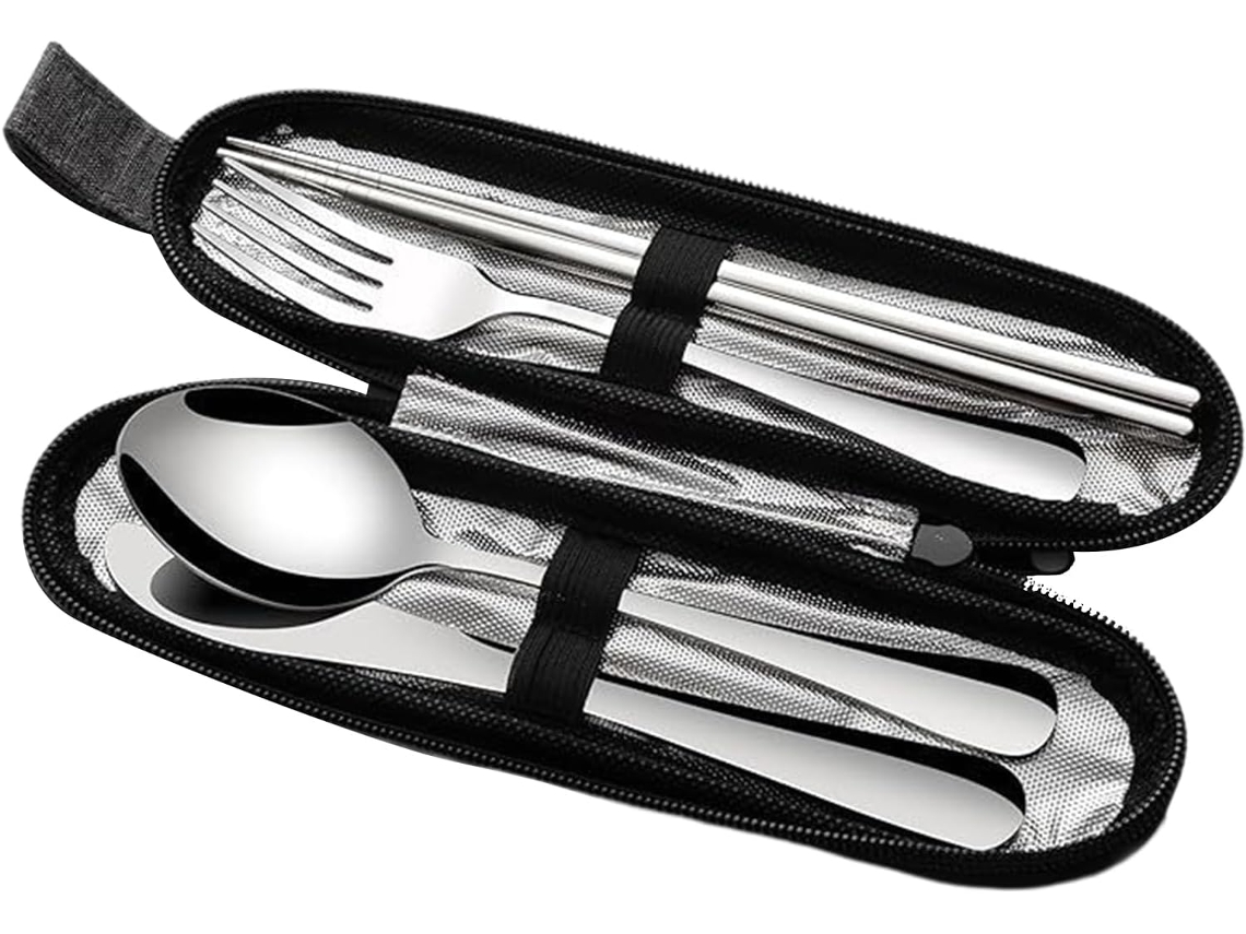 Conjunto De Talheres Portátil Conjunto De Utensílios De Mesa Para Escola | Conjunto De Talheres Gokoco