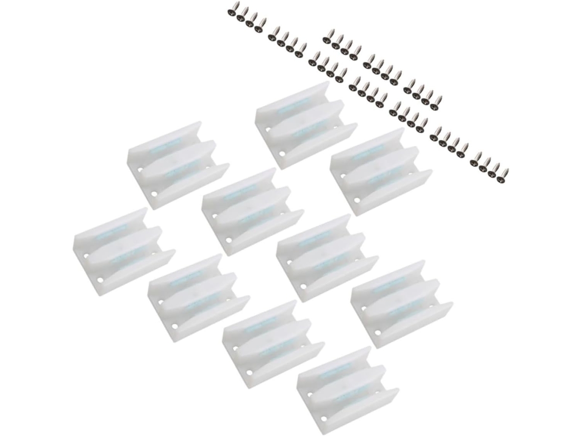 Conjunto De 10 Guias Para Portas Vidro Deslizantes Com Função Anti Oscilação E Parafusos Instalação Em Banheiros Hotéis