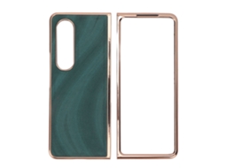 Funda para Samsung Galaxy Z Fold 4 de couro sintético, antiarranhões, estilo plegável, verde | S/MARCA
