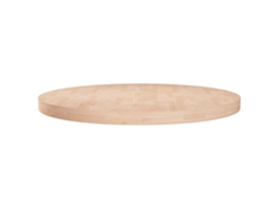 Vidaxl Tampo De Mesa Redondo Ø60x4 Cm Carvalho Maciço Não Tratado