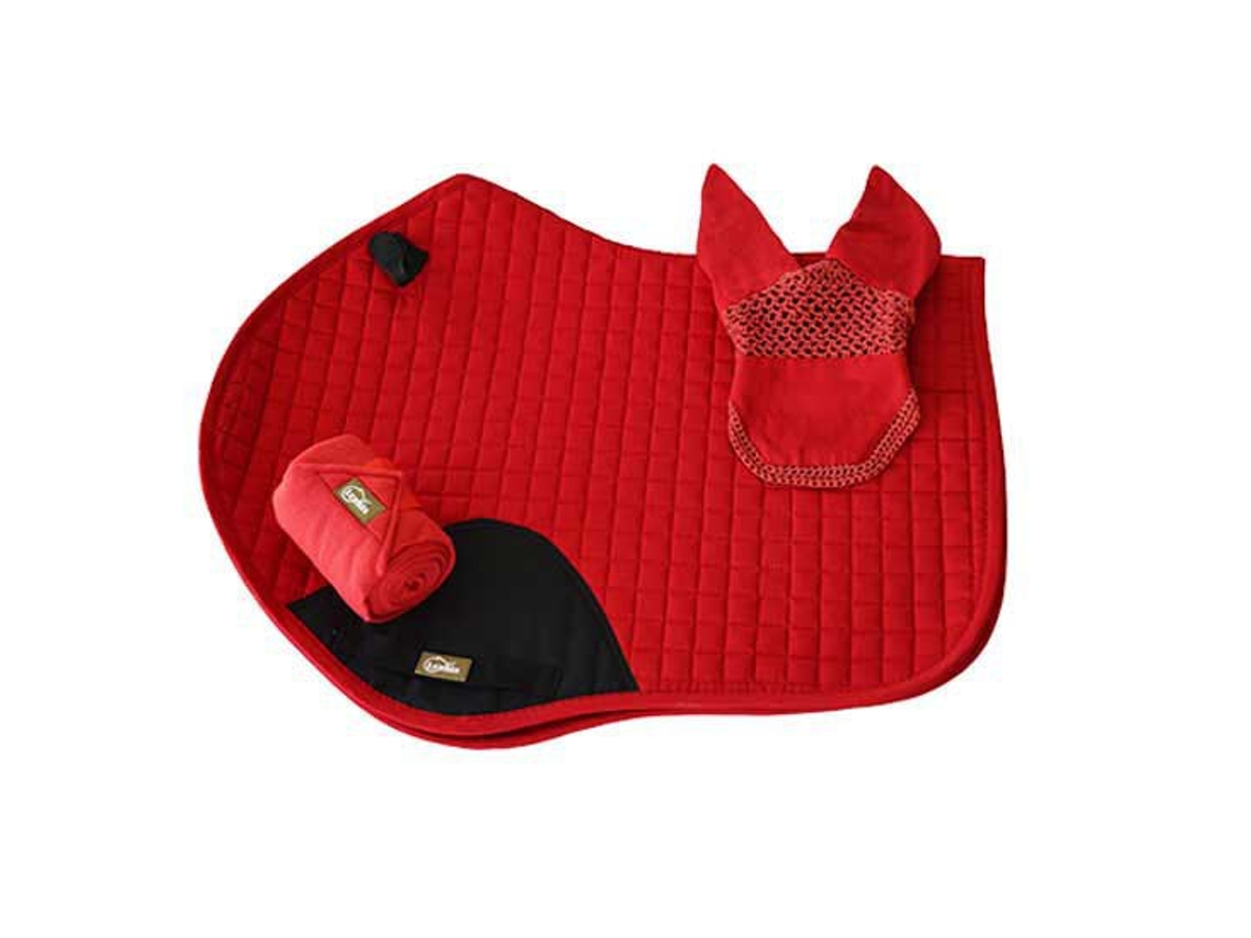 Almofada de Sela de Salto de Algodão Acolchoada Vermelho Fulllexhis