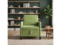 Vidaxl Sofa Com Armazenamento Verde Claro 72 X 78 X 87 Cm Poliéster