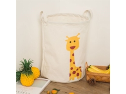 Cesto de roupa suja infantil com estampa de girafa BRILVIBERA