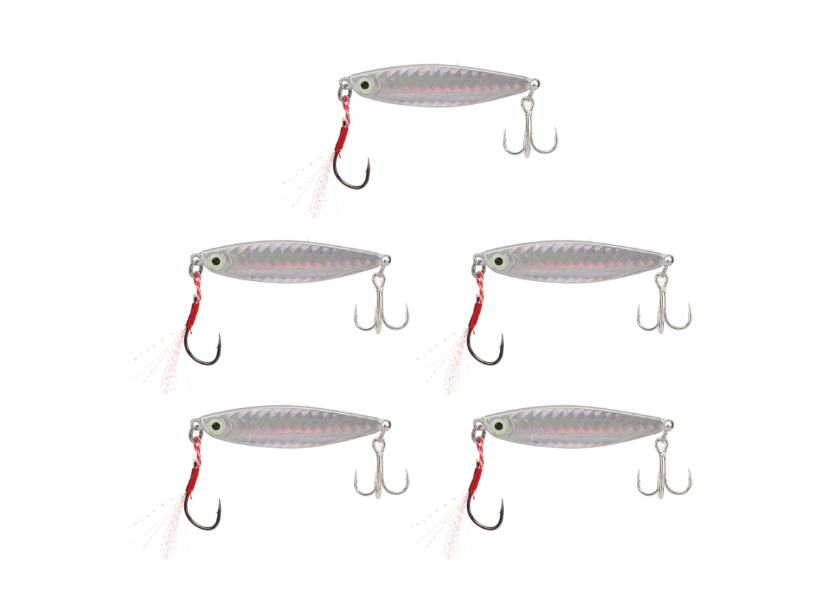 Rebe 5 Peças, 20g, Vib, Isca de Pesca, Metálica, Dura, Prata