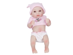 Rebe-muñeca Bebé Niña Simulada Silicona Suave 28cm Ojos Abiertos Juguete Hogar Regalo Impermeable