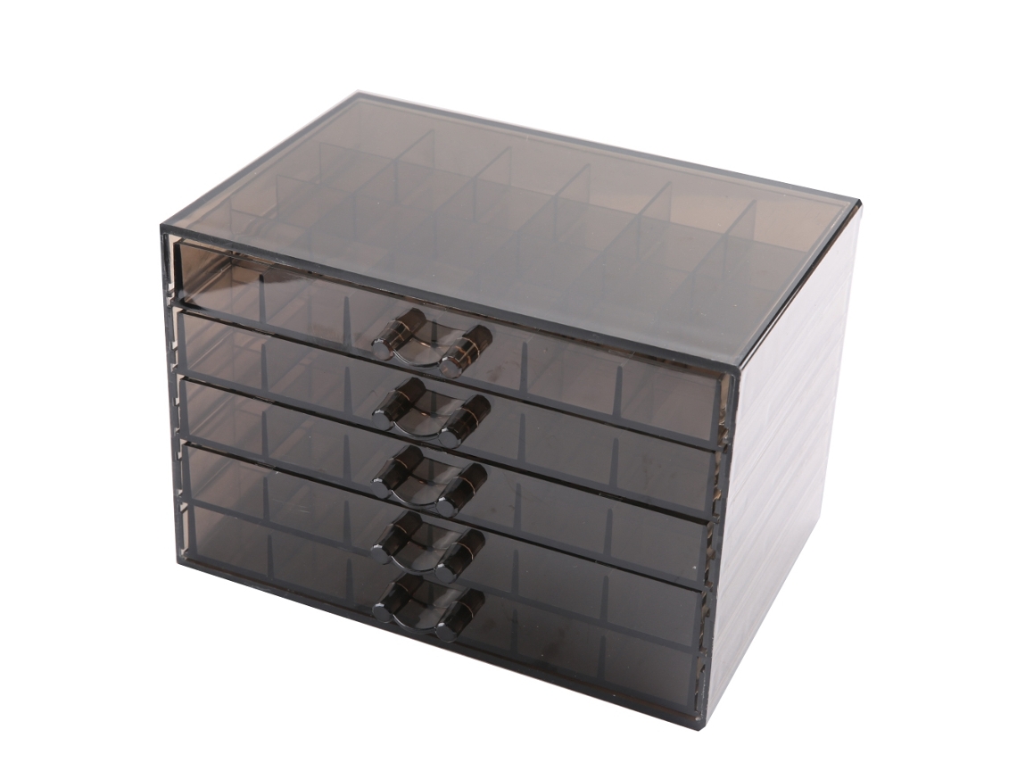 Caja De Armazenamento De Decorações Para Unhas Com 120 Compartimentos Gaveta Plástica Organizador Preto